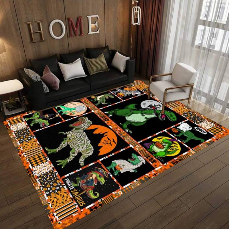 T-rex Halloween Party D3108 Rectangle Rug