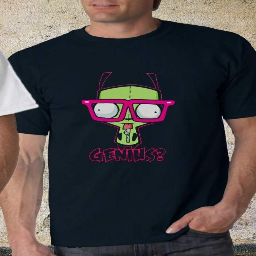 Invader Zim Gir Genius Duh Junior Black & White T-Shirt