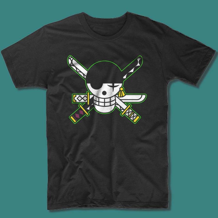 One Piece Zoro Flag Logo Anime Manga Men’S T Shirt