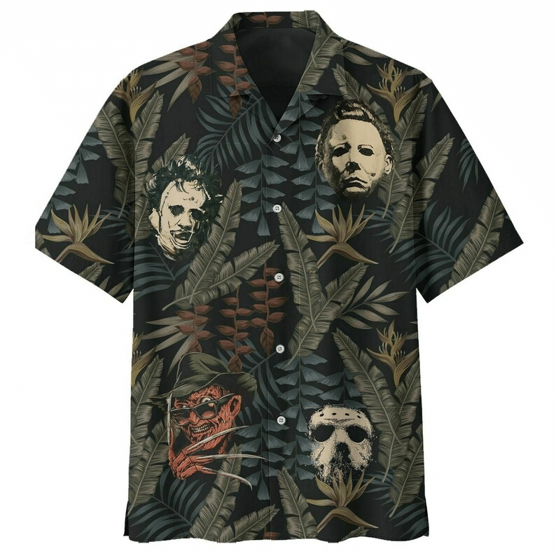 Horror Movie Characters All Over Print Hawaii Shirt Ha37191