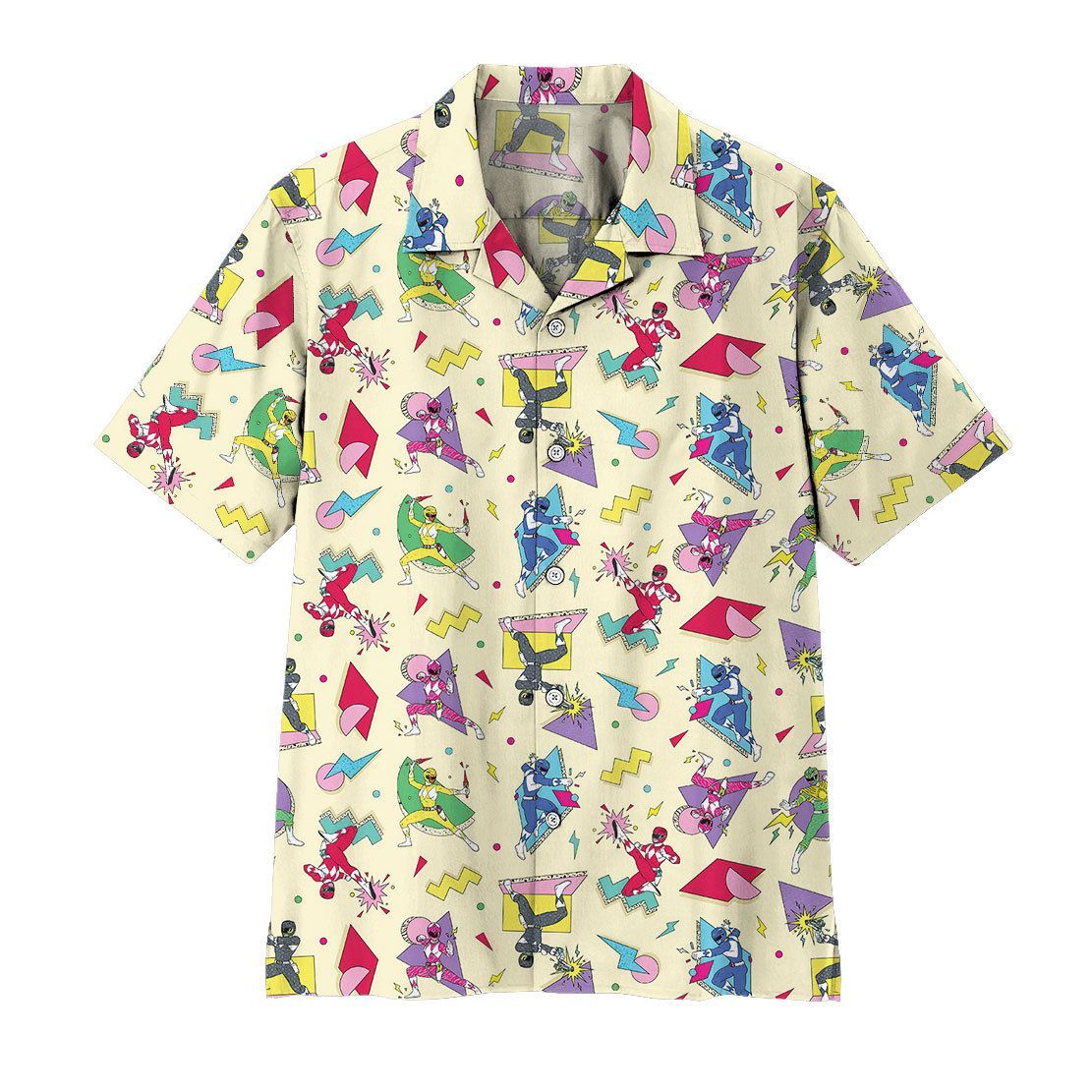 Gearhumans Gearhuman Mighty Morphin Power Rangers Hawaiian Shirt Ha39336