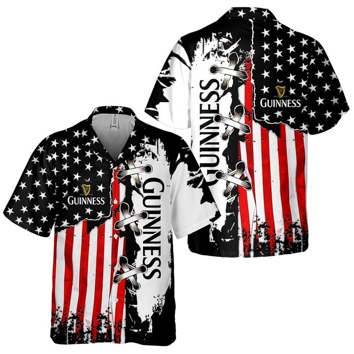 Guinness Beer American Flag Hawaii Shirt Ha54067