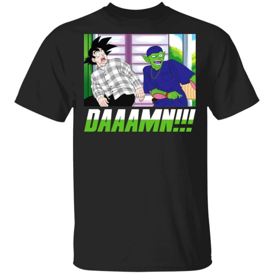 Goku and Piccolo with Damn Meme Shirt Parody Dragon Ball Tee