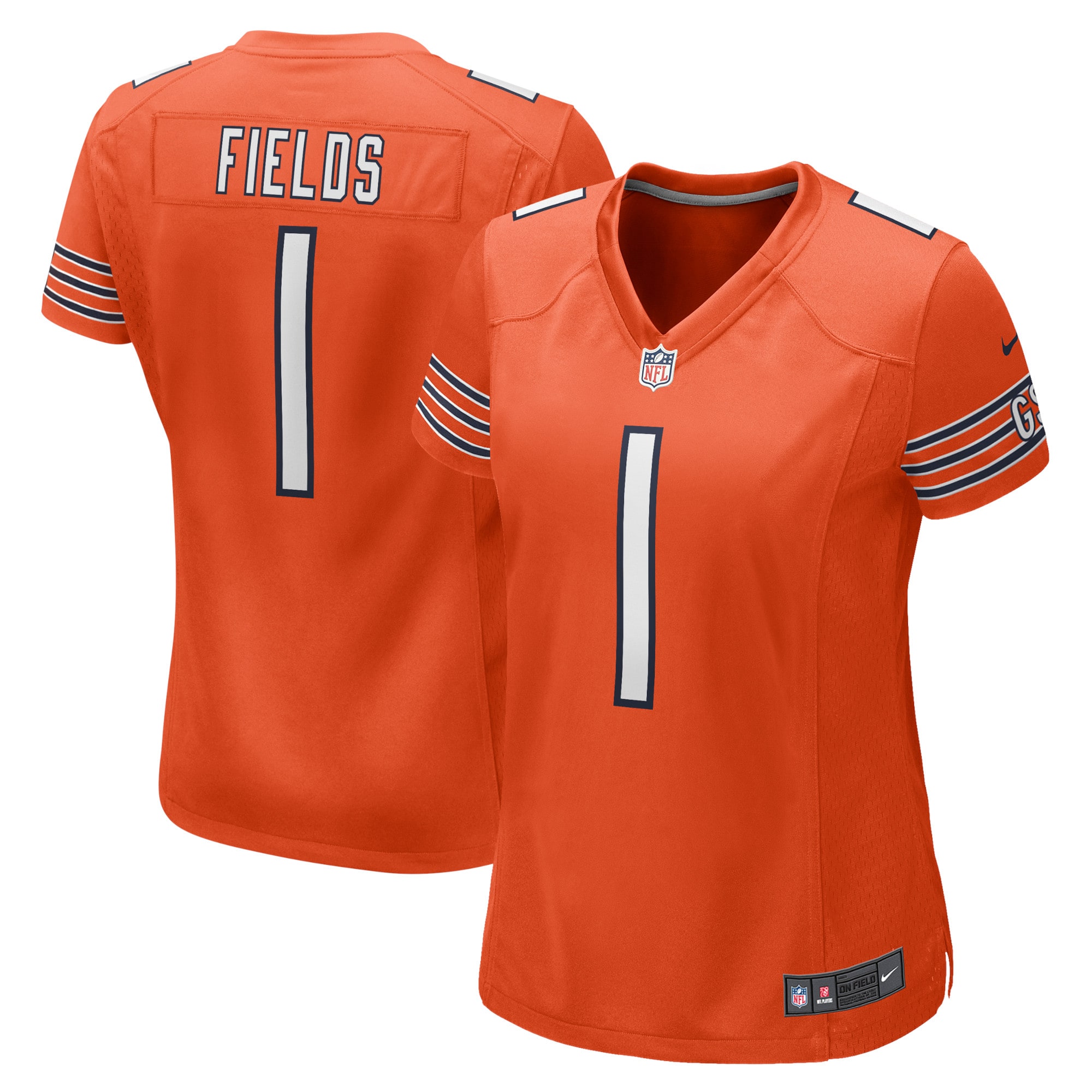 Women’s Chicago Bears Justin Fields Orange Game Jersey