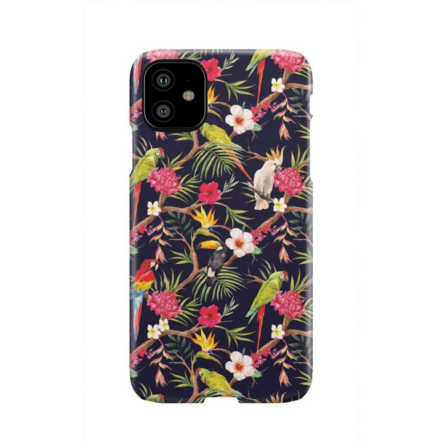 Parrot Toucan Tropical Pattern Print Phone Case