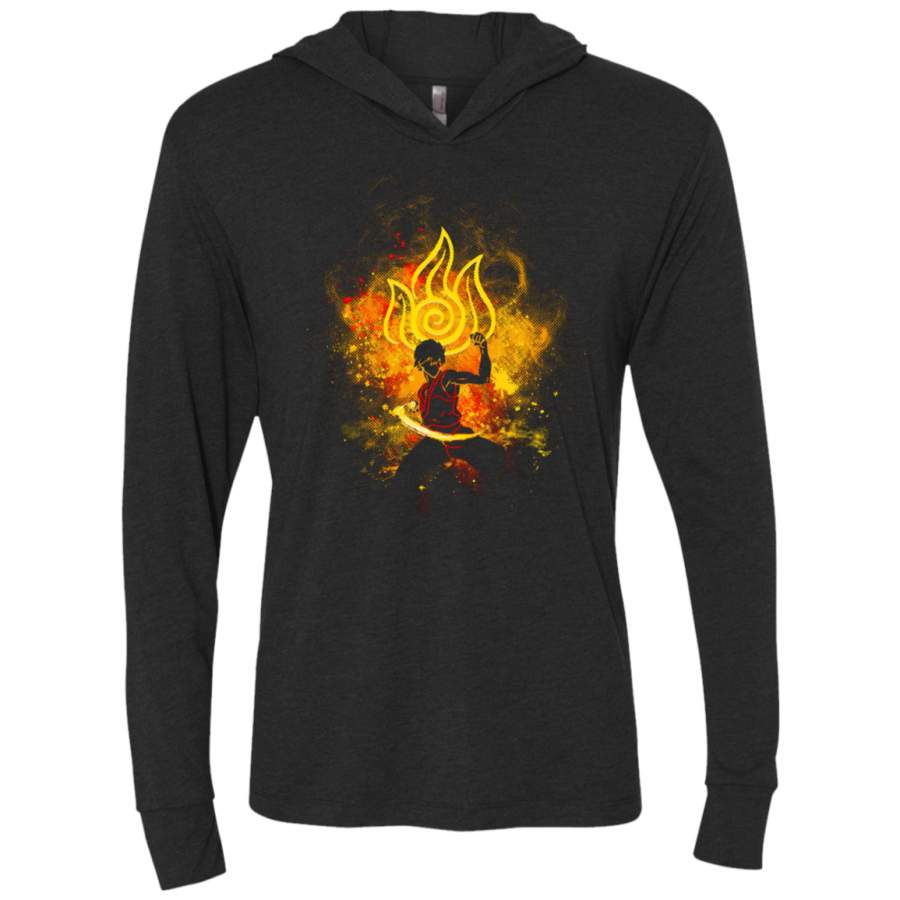 Zuko Art Triblend Long Sleeve Hoodie Tee