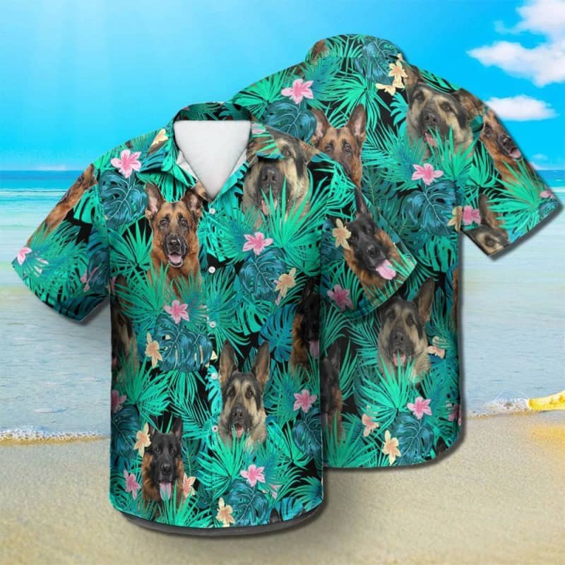 Felacia German Shepherd Summer Leaves Hawaii Shirt Ha18174