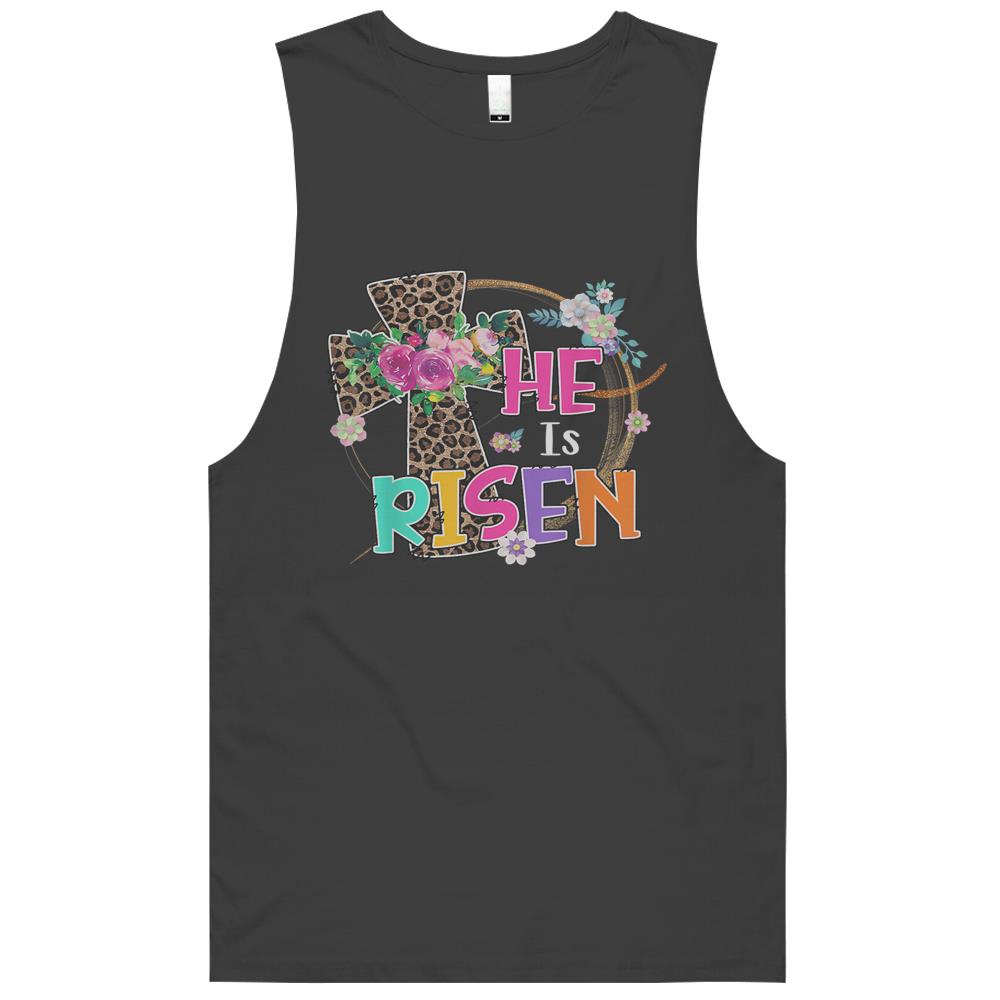 Easter Gift For Christian Teen Girls Mom He Is Risen Leopard Tank Top