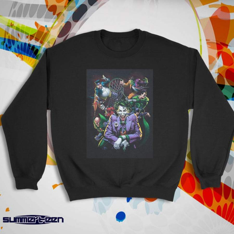 Penguin, Harley Quinn,Cat Woman Joker,Two Face, Riddler Villians Dc Comics Women’S Sweatshirt