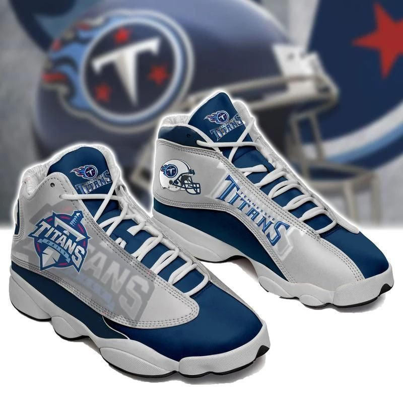 Tennessee Titans Football Team Logo Air Jordan 13 Printing Shoes Sneaker