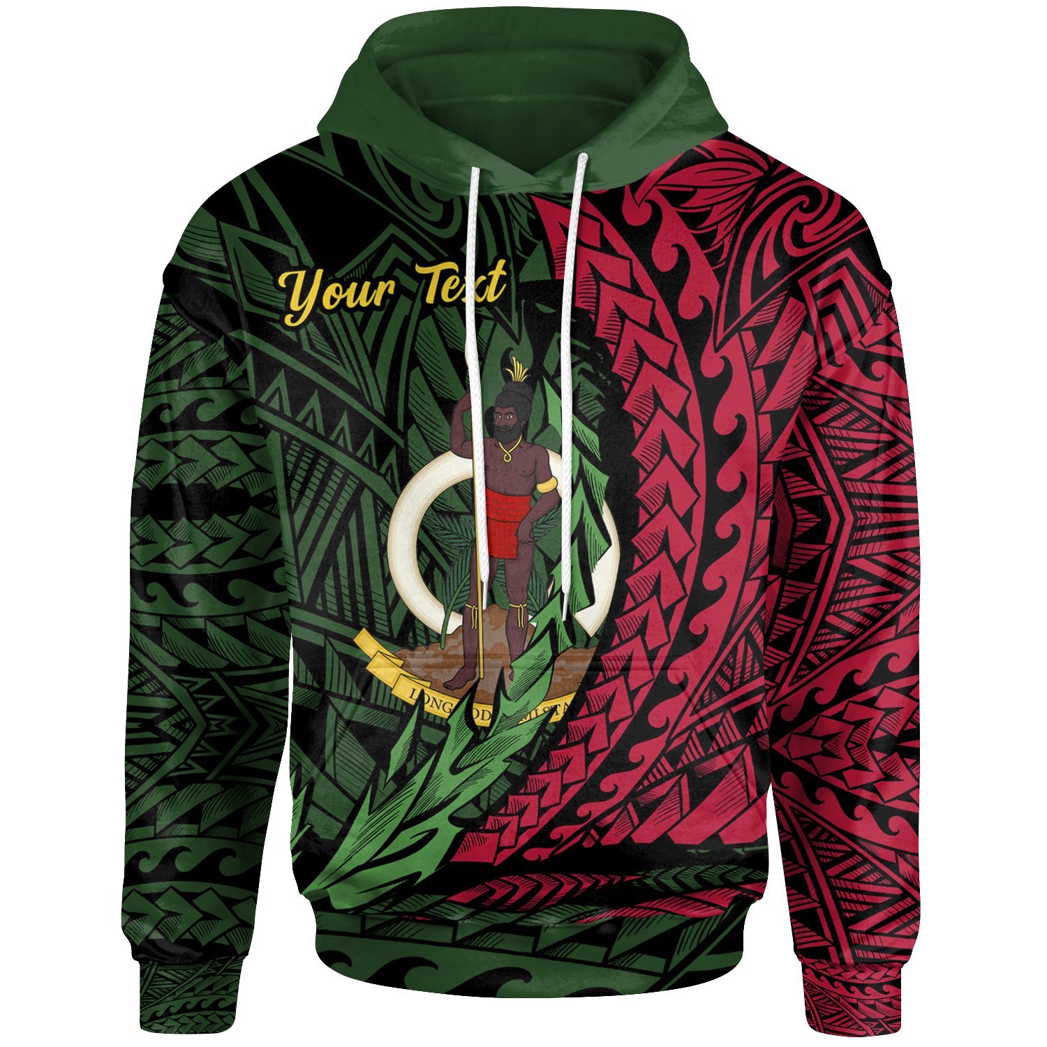 Vanuatu Hoodie – Custom Wings Style – Pacific Print Hoodie