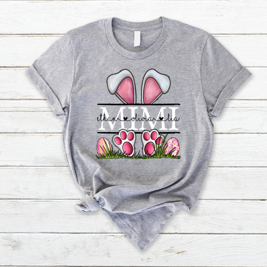 Mimi Bunny Easter Day With Grandkids Th T-Shirt