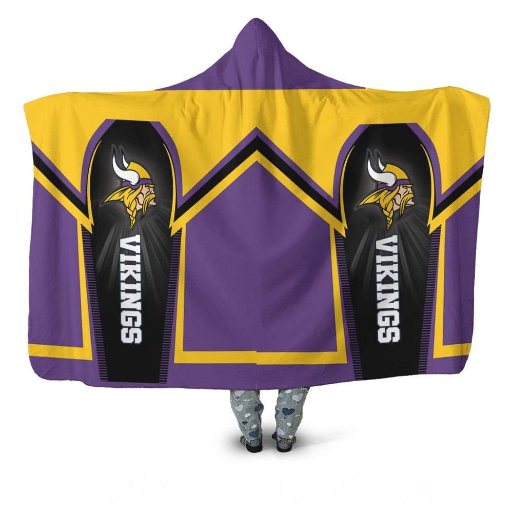 Minnesota Vikings For Fans Gift For Fan 3D Full Printing Hooded Blanket