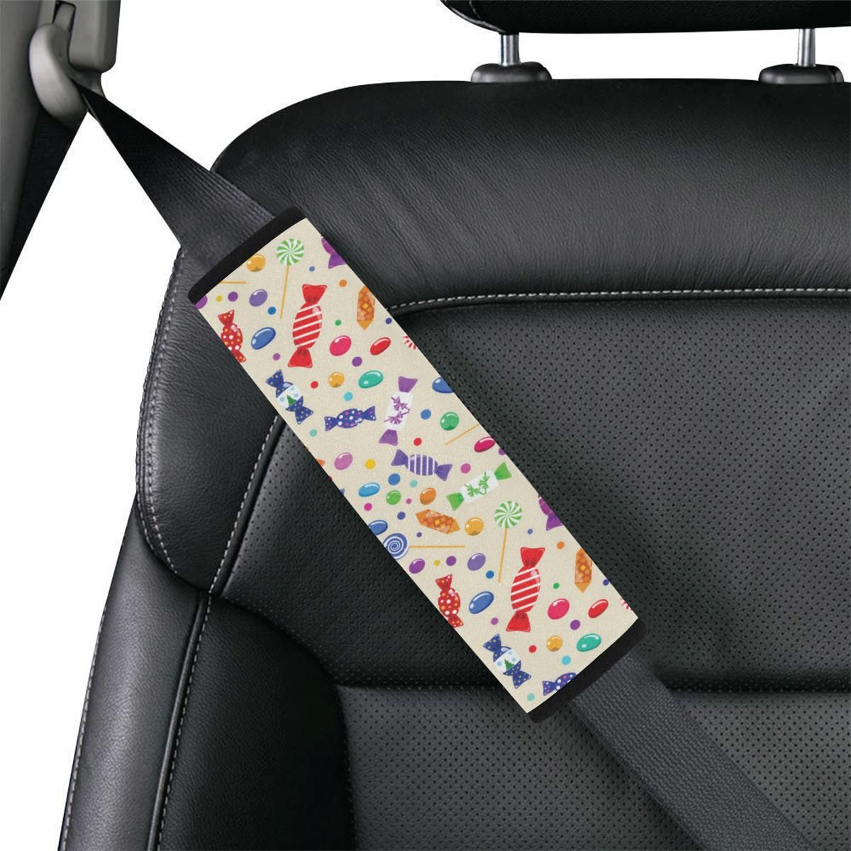 Candy Pattern Print Design 04 Car Seat Belt Cover