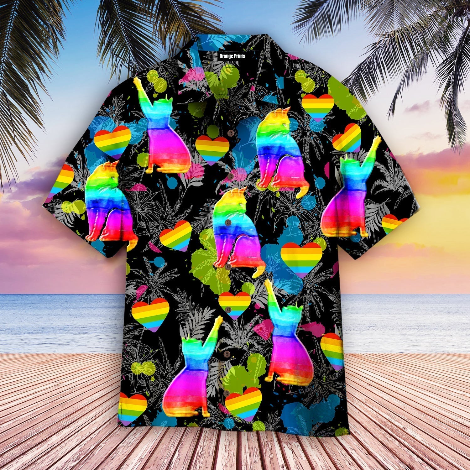 Lgbt Cat Pride Month Aloha Hawaii Shirts For Men Women Ha97585