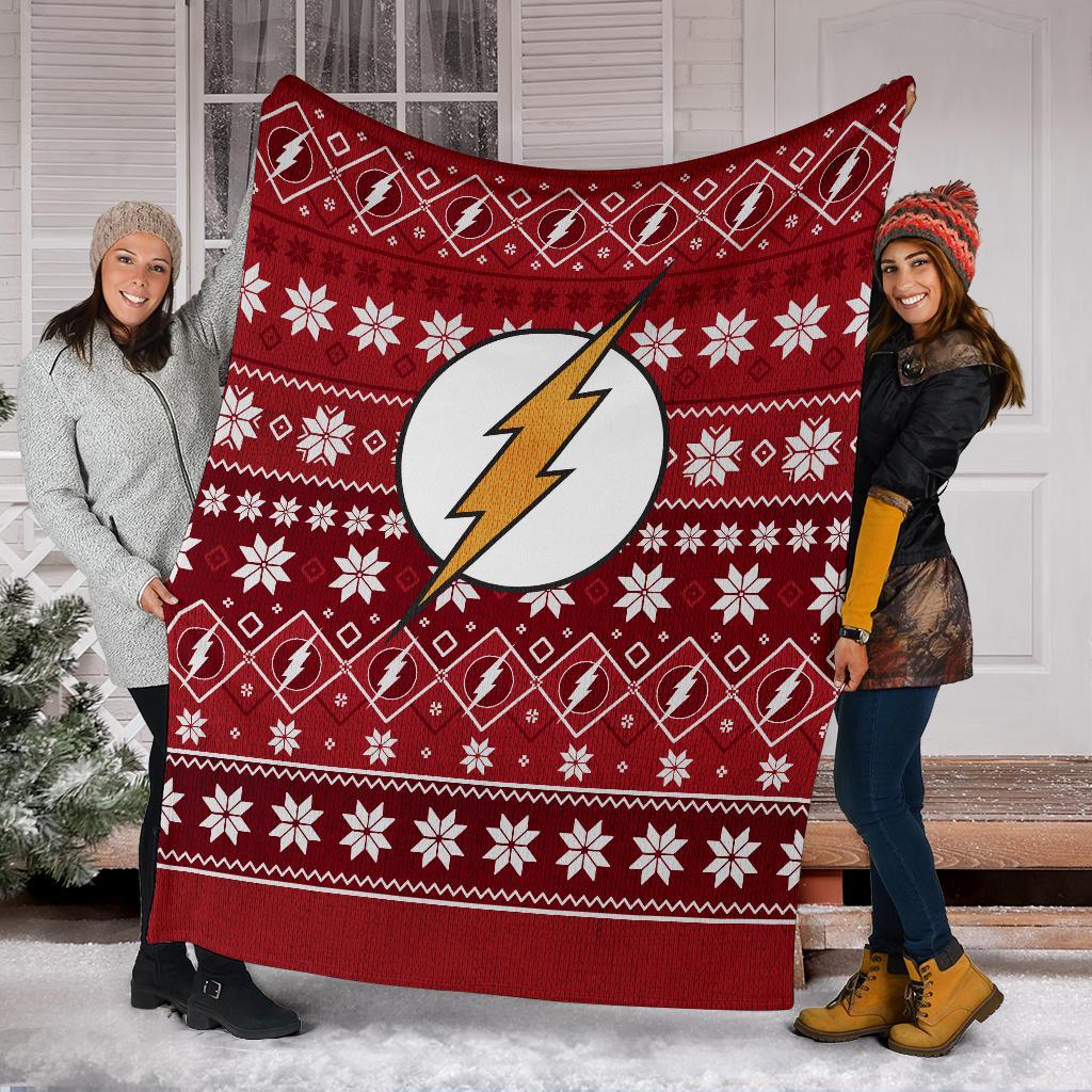 The Flash Art Ugly Christmas Custom Blanket Home Decor