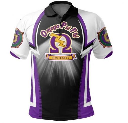 Omega Psi Phi 1911 Fraternity Omega Symbol Shinning Style Polo Shirt