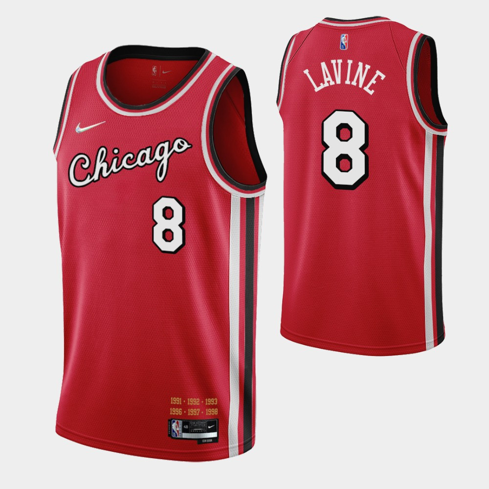 Chicago Bulls Zach Lavine 8 NBA 2021-22 City Brandedition Red Jersey Gift For Bulls Fans