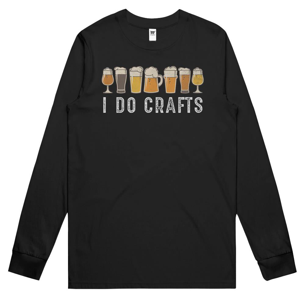 Craft Beer Vintage Long Sleeve T Shirts I Do Crafts Home Brew Art Long Sleeve T Shirts