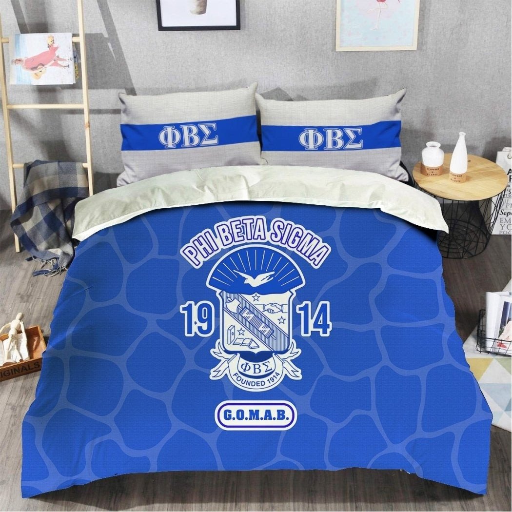 Fraternity Bedding Set – Blue Sea Phi Beta Sigma Duvet Cover & Pillow Cases