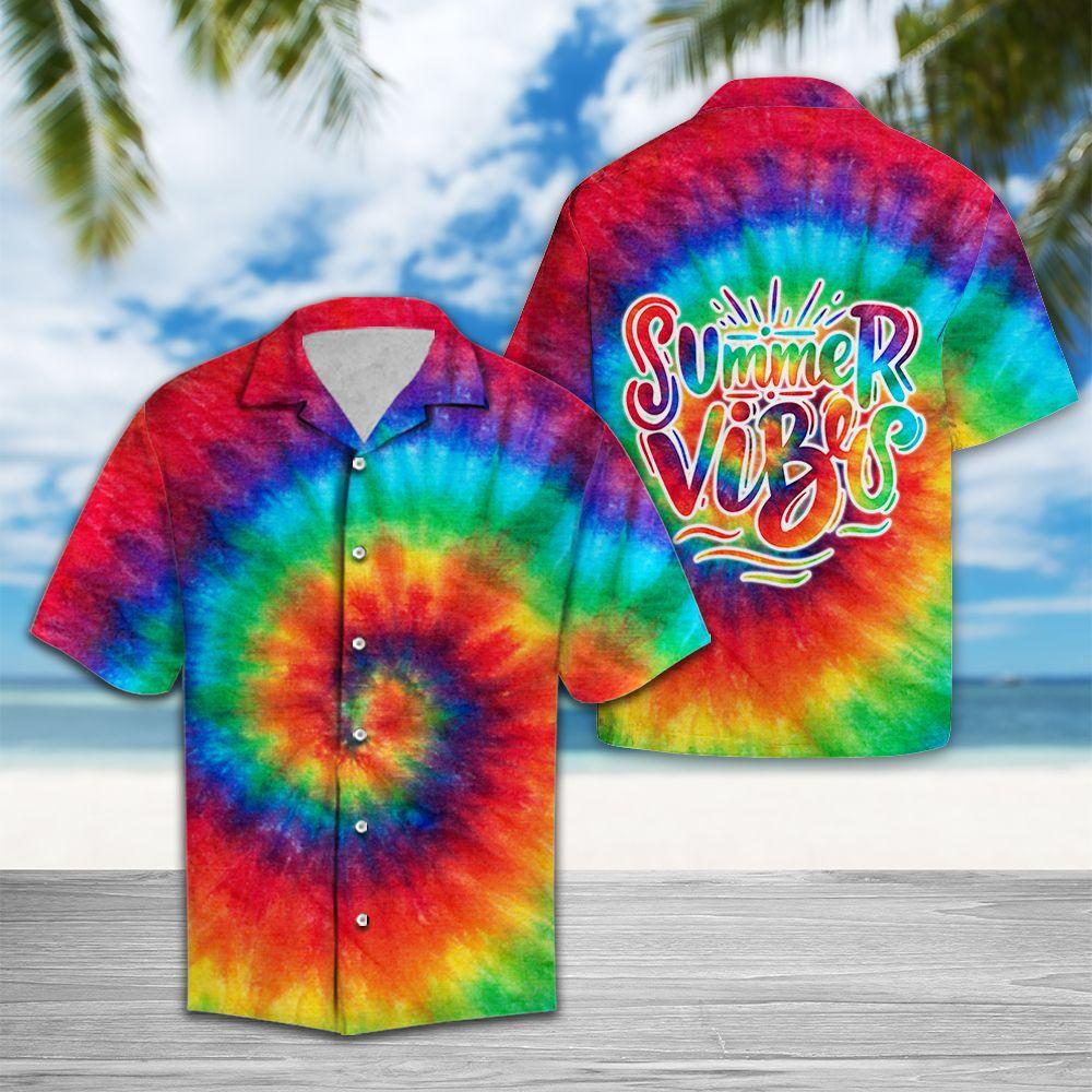 Summer Vibes Tie Dye Hawaii Shirt For Hawaii Aloha Ha14665