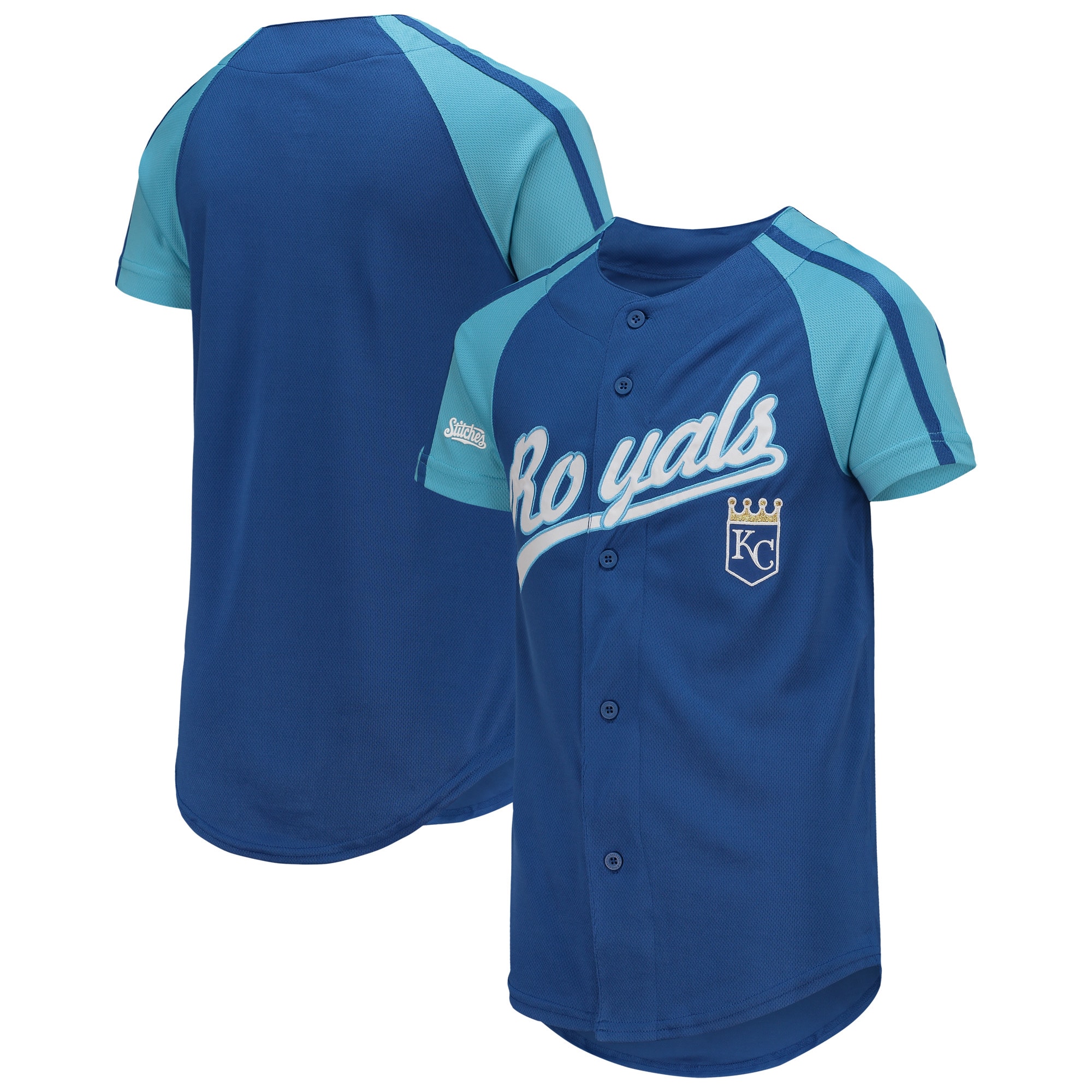 Youth Kansas City Royals Stitches Royal Team Logo Jersey