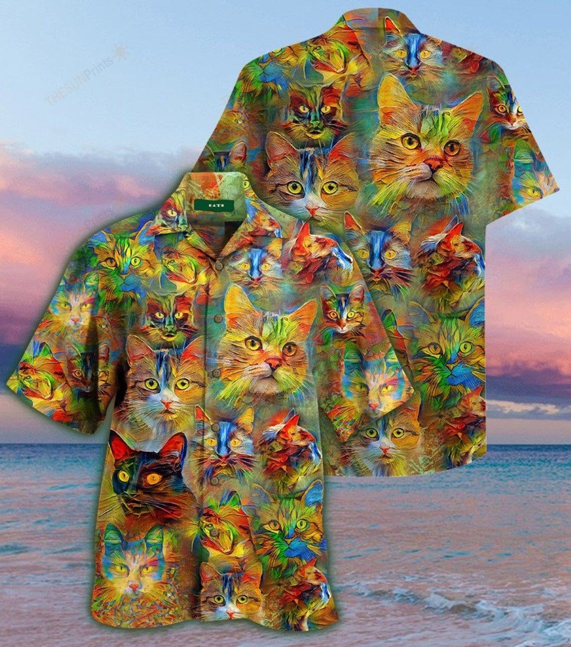 Retro Cats Hawaiian Shirt 002043 Ha63198