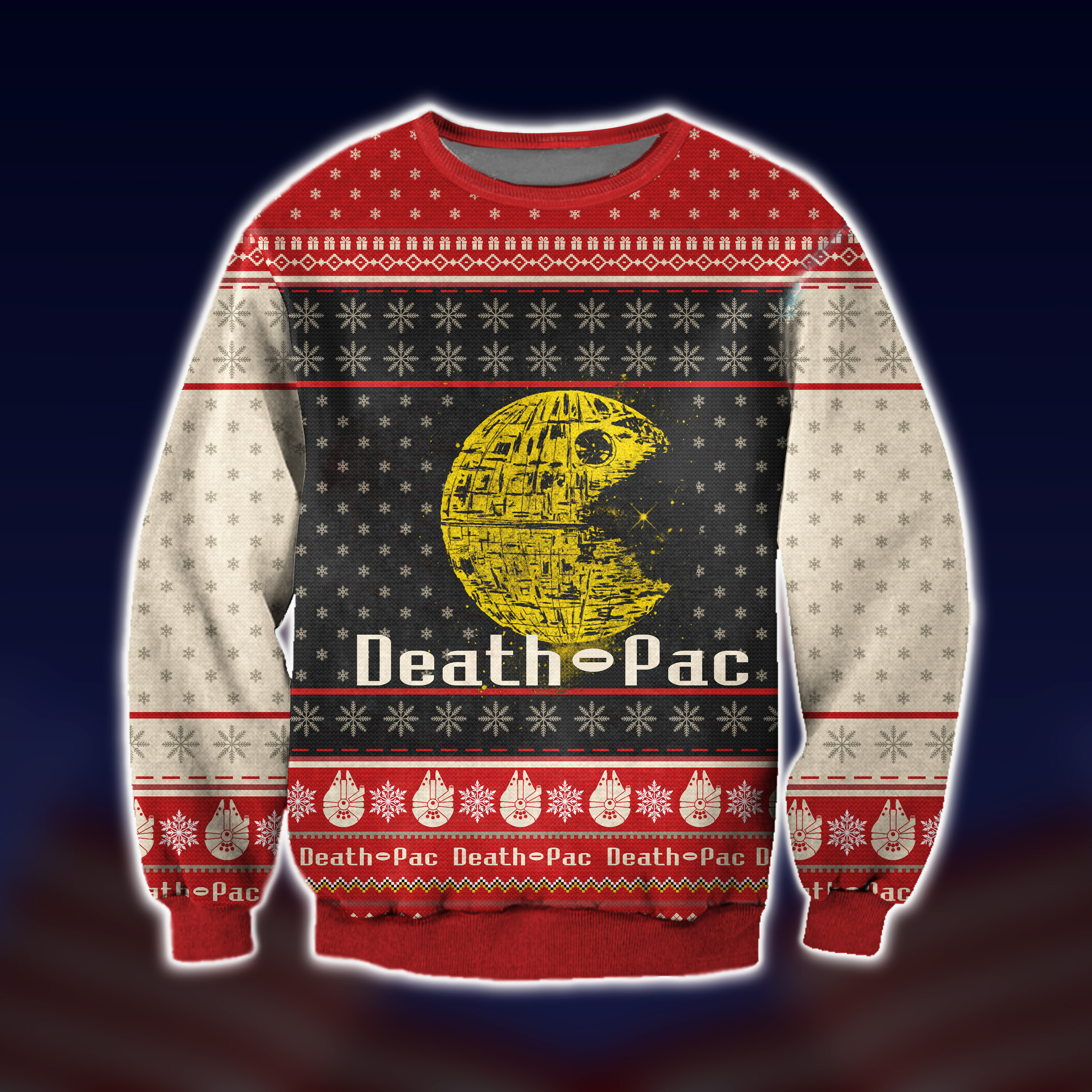 Pac Man The Death Stars Ugly Christmas Sweater