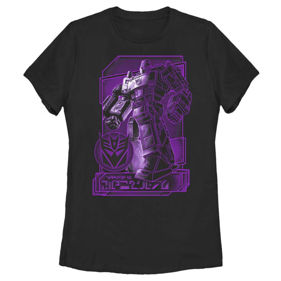 Transformers Women’s Megatron Digital Outline  T-Shirt