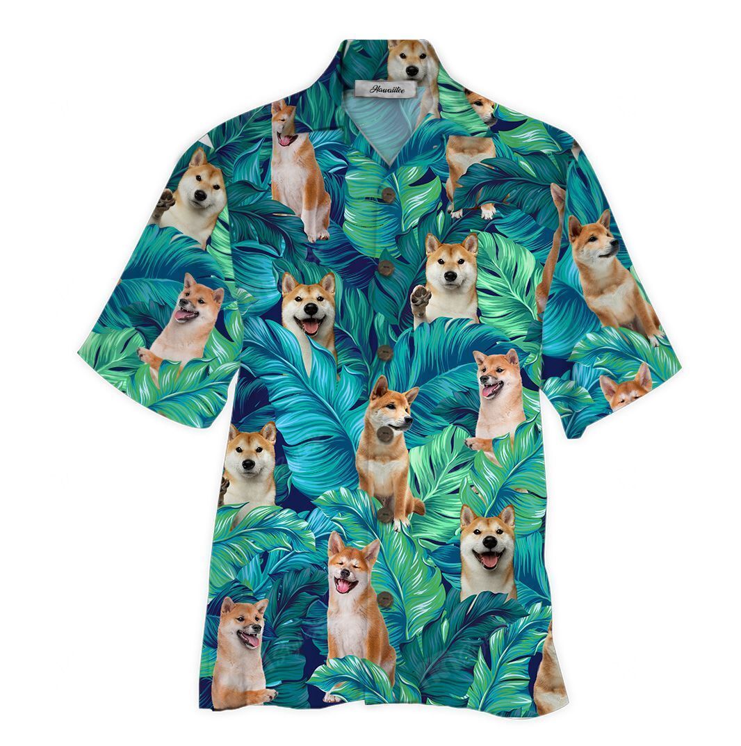 Hawaiian Shirt “Shiba Inu” Tropical