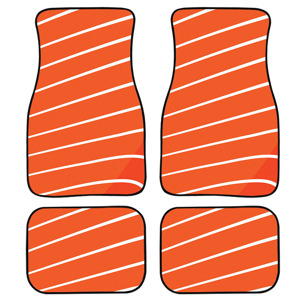 Salmon Print Front And Back Car Floor Mats, Front Car Mat