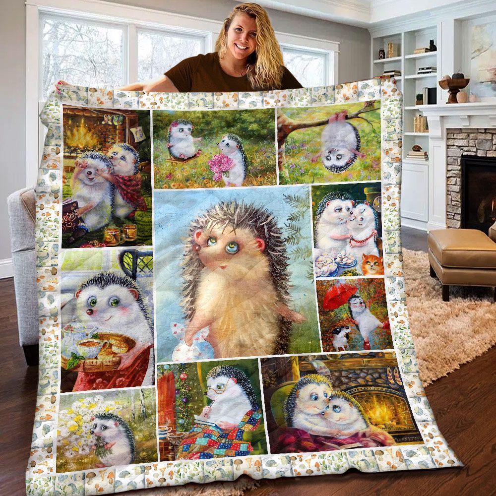 Hedgehog Quilt Blanket