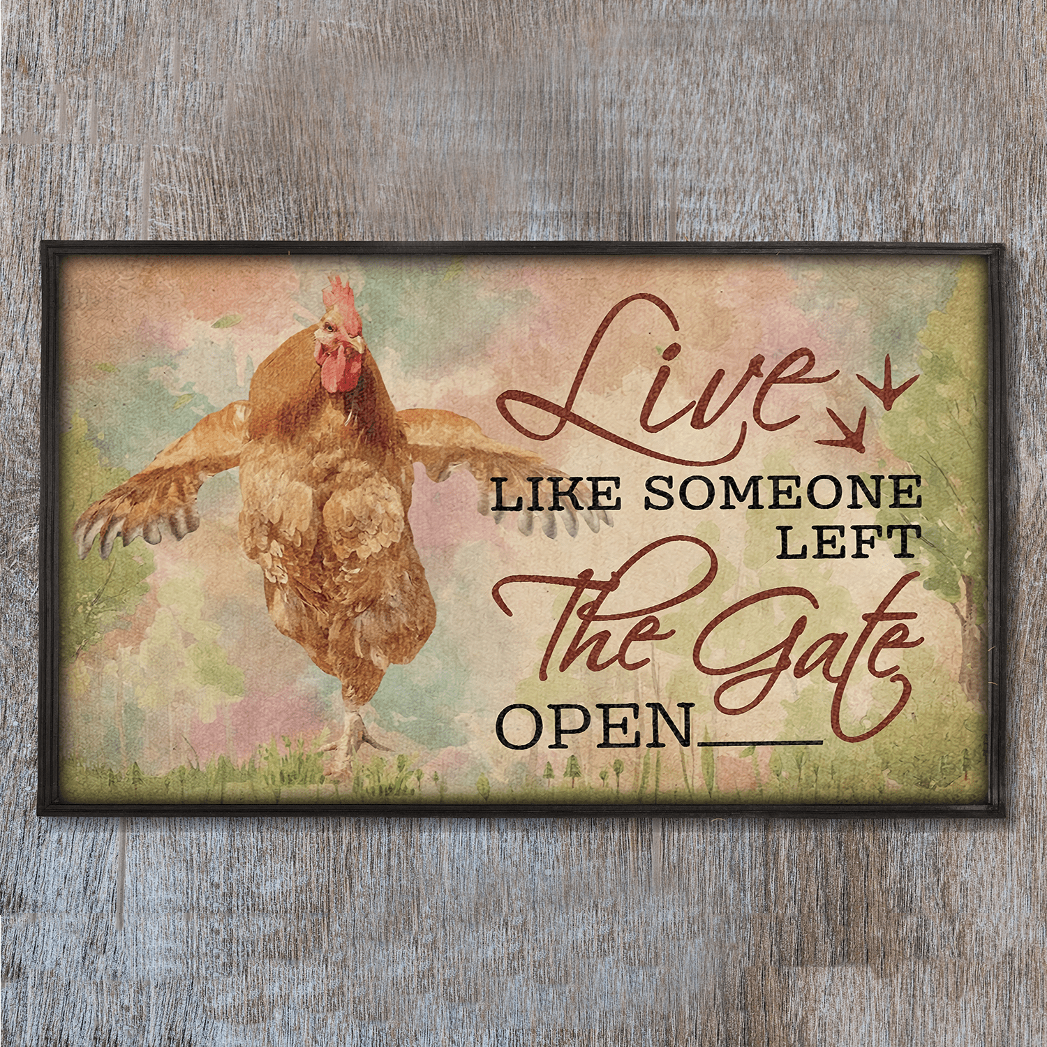 Tmarc Tee Life Like Someone Help The Gate Open Rooster Doormat