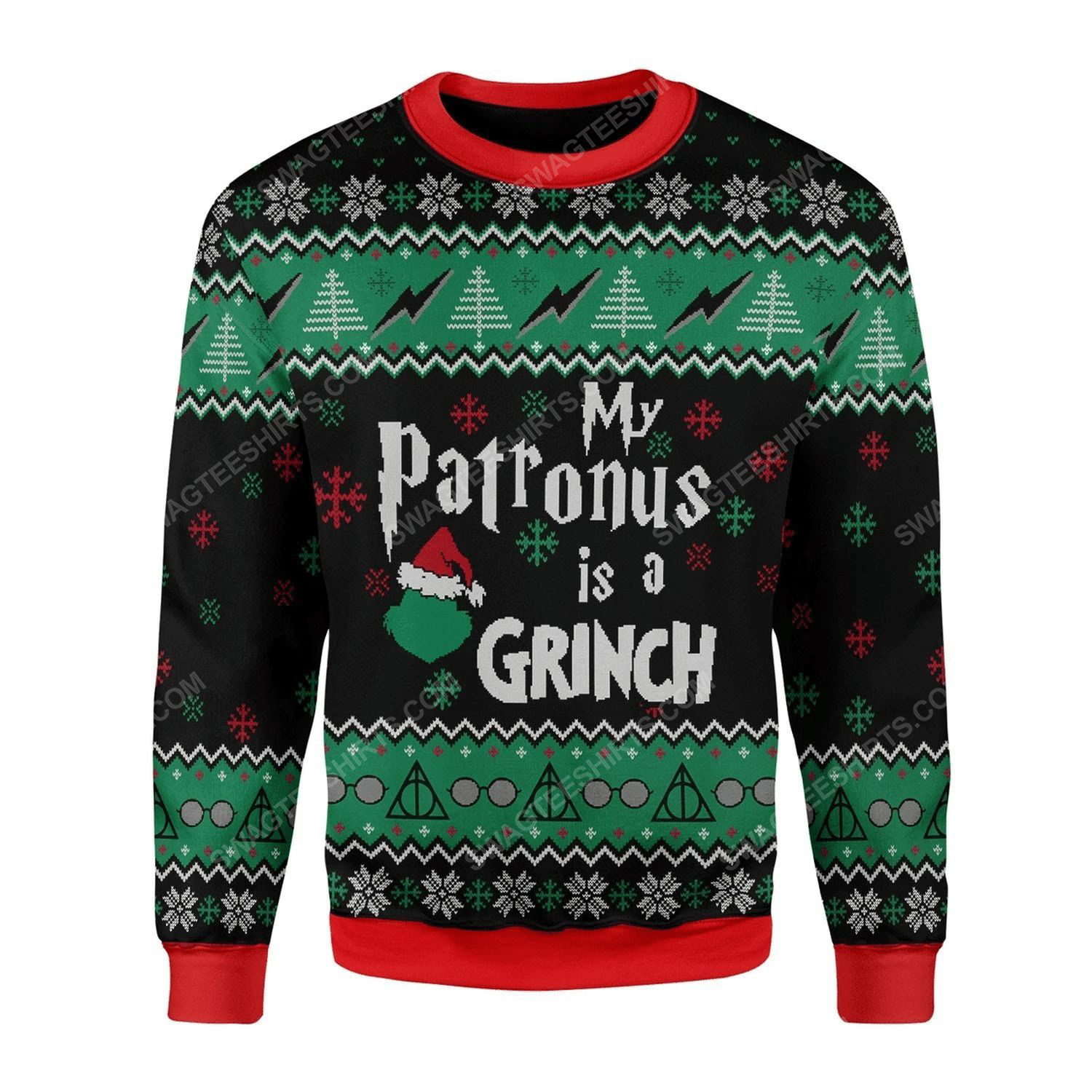 [Special Edition] My Patronus Is The Grinch Ugly Christmas Sweater – Maria