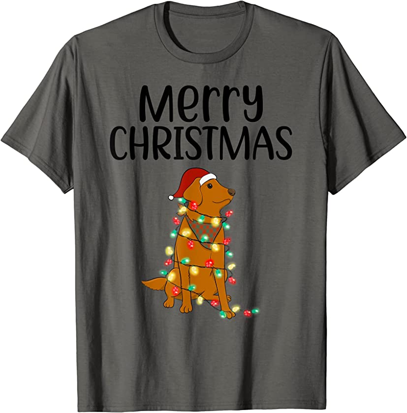 Dog Christmas Funny Dog Merry Christmas Santa Hat Puppy Xmas T-Shirt