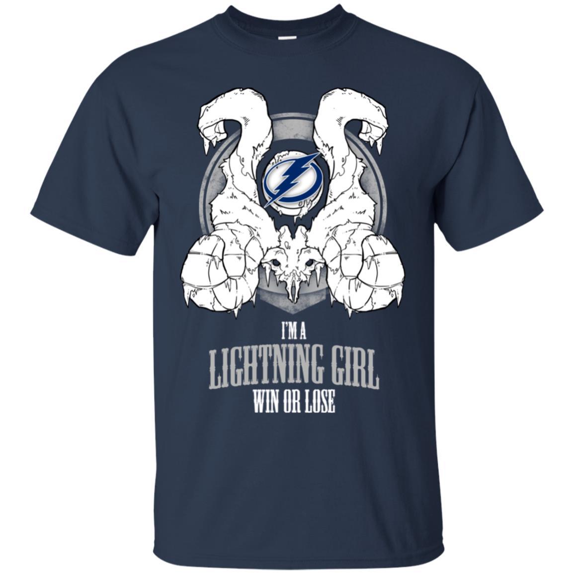 Tampa Bay Lightning Girl Win Or Lose Tee Shirt Halloween Gift