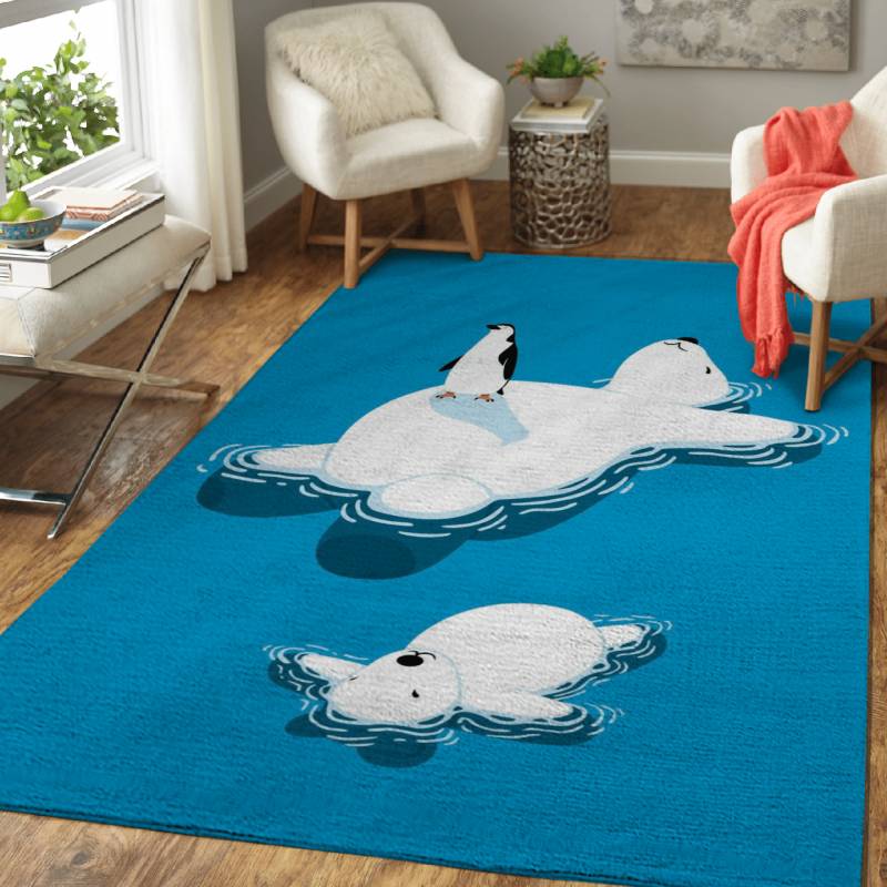 Polar bear and penguin – Animals Area Rug Carpet