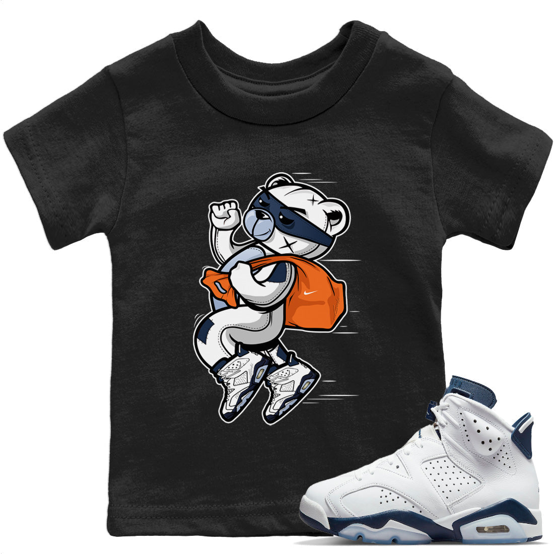 Thief Bear T-Shirt – Air Jordan 6 Midnight Navy Baby & Youth