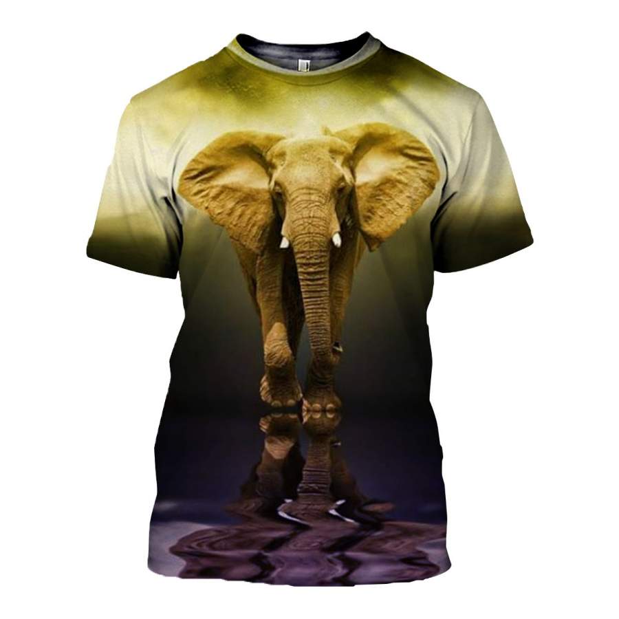 3D All Over Printed elephant T Shirt Hoodie 15126