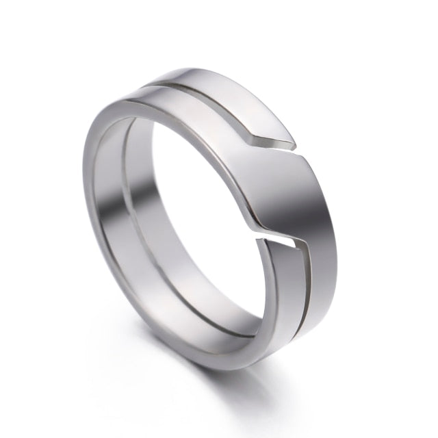 Skyrim Fashion Simple Stainless Steel Couple Ring