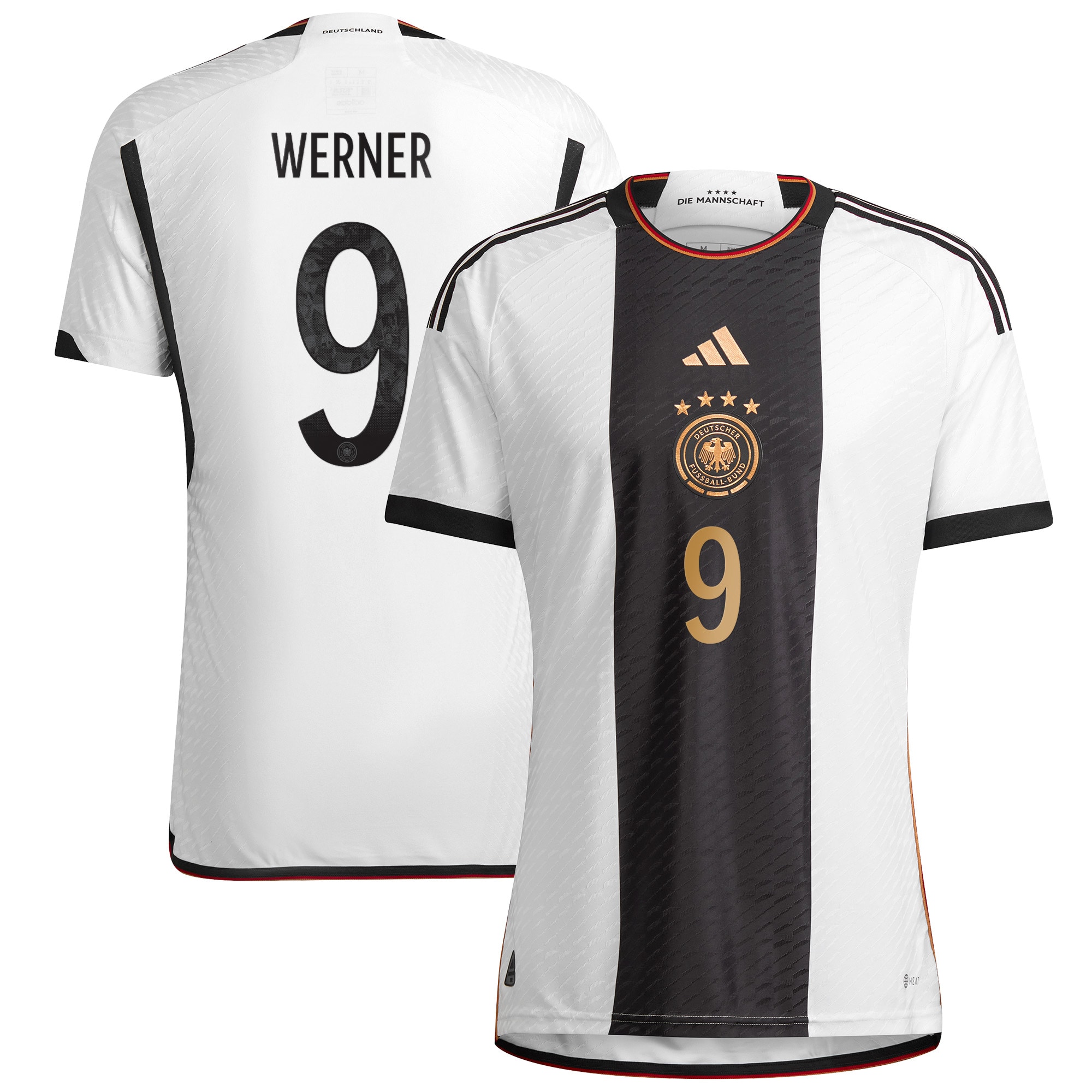 Timo Werner Germany National Team 2022/23 Home Authentic Jersey – White