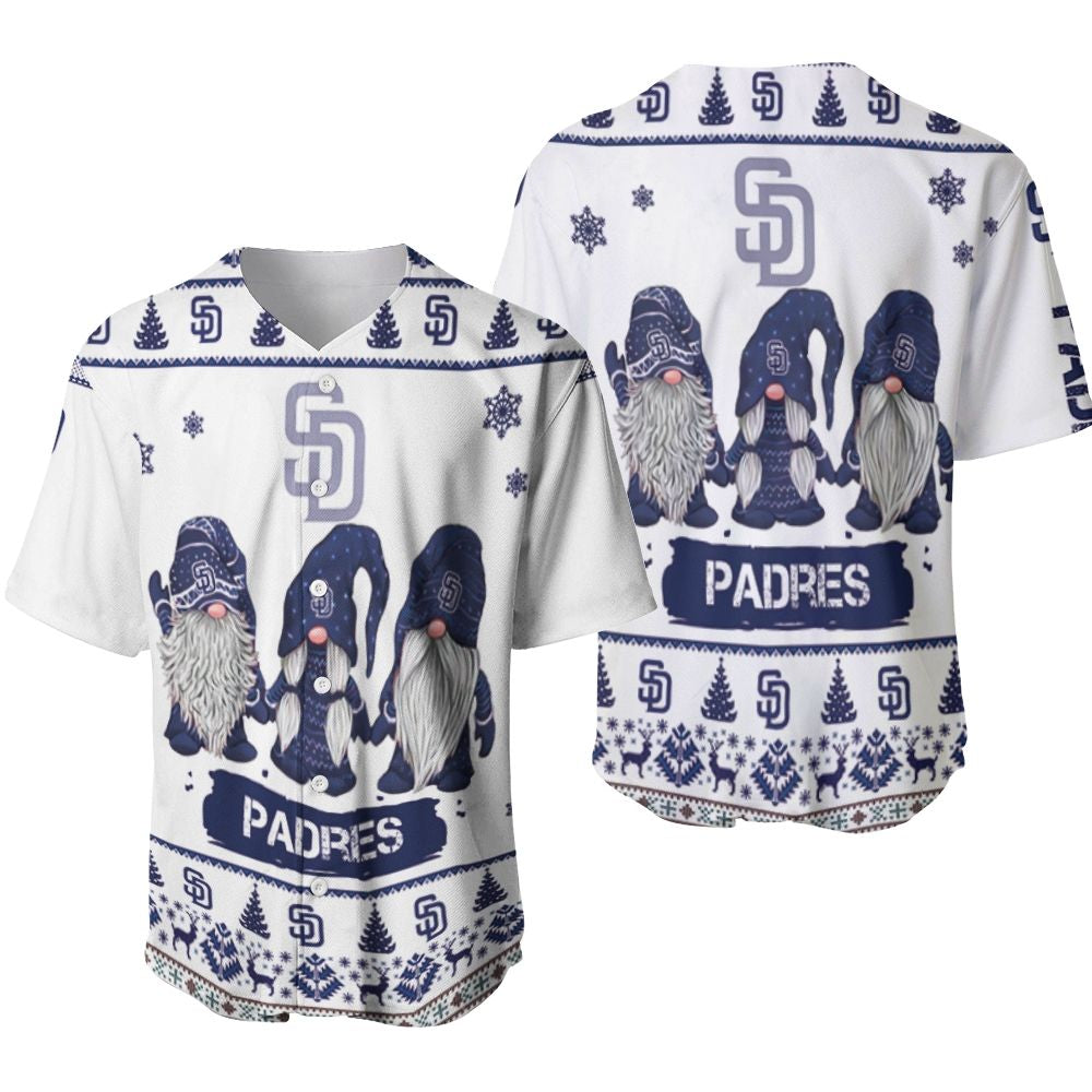 Christmas Gnomes San Diego Padres Ugly Sweatshirt Christmas 3D Baseball Jersey