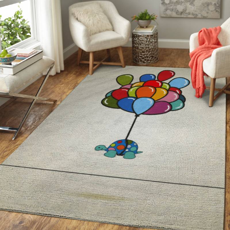 Tortoise  Balloons – Animals Area Rug Carpet