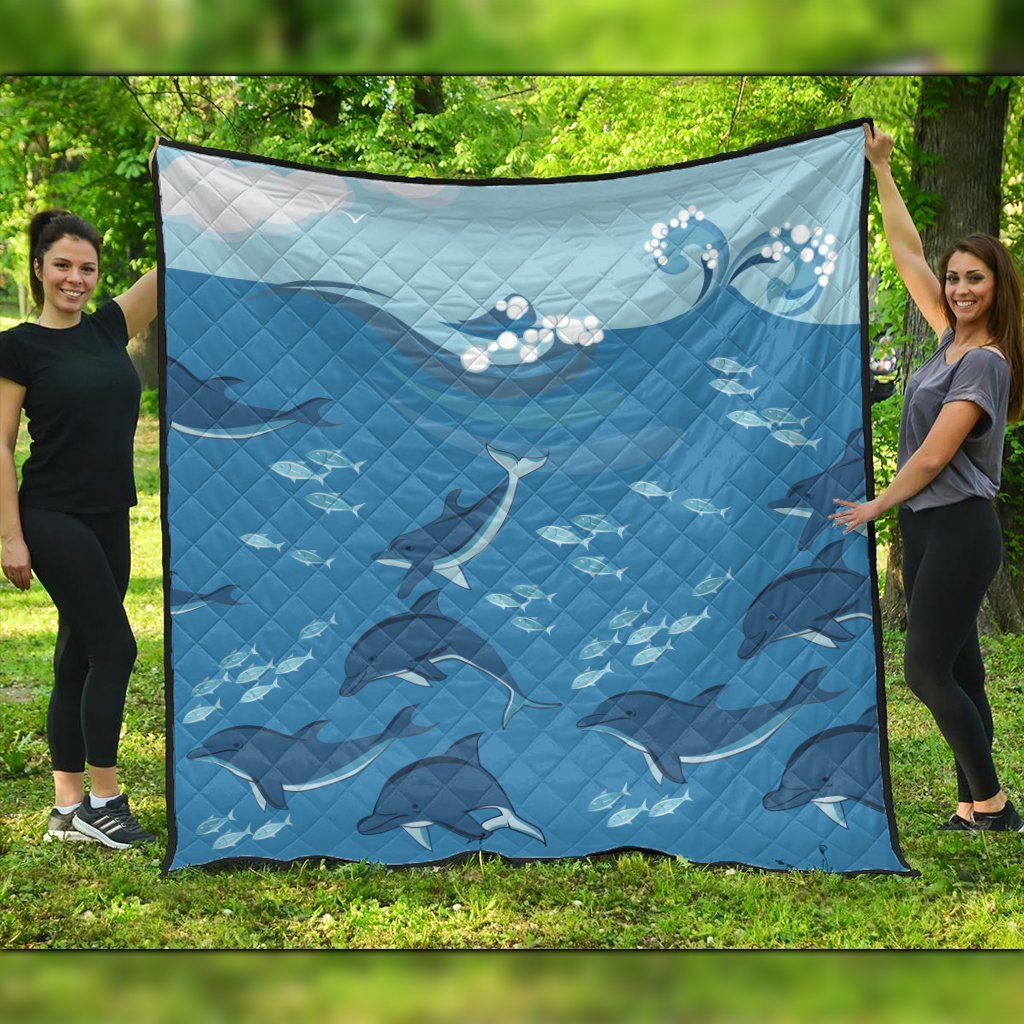 Hawaiian Dolphins Polynesian Premium Quilts – AH – JRC