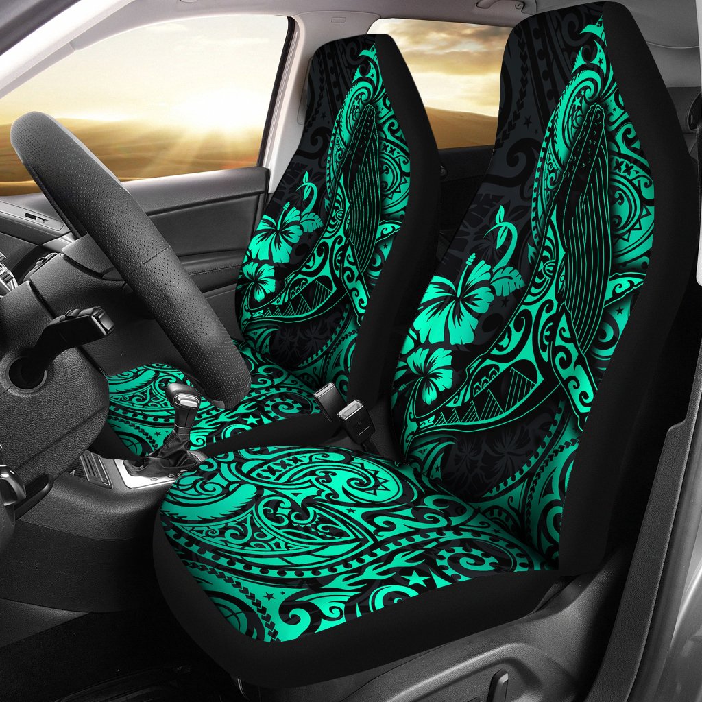 Polynesian Hawaii Car Seat Covers – Polynesian Turquoise Humpback Whale – BN15