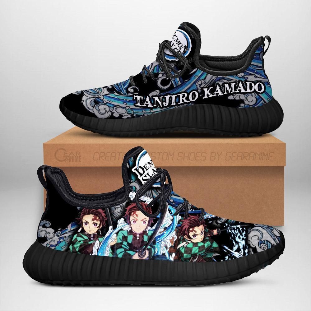 Yeezy Demon Slayer Tanjiro Kamado Reze Shoes Custom Anime Sneakers