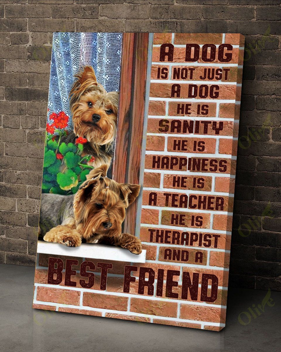 Yorkshire – He Is My Best Friend Canvas Wall Art Home Decor