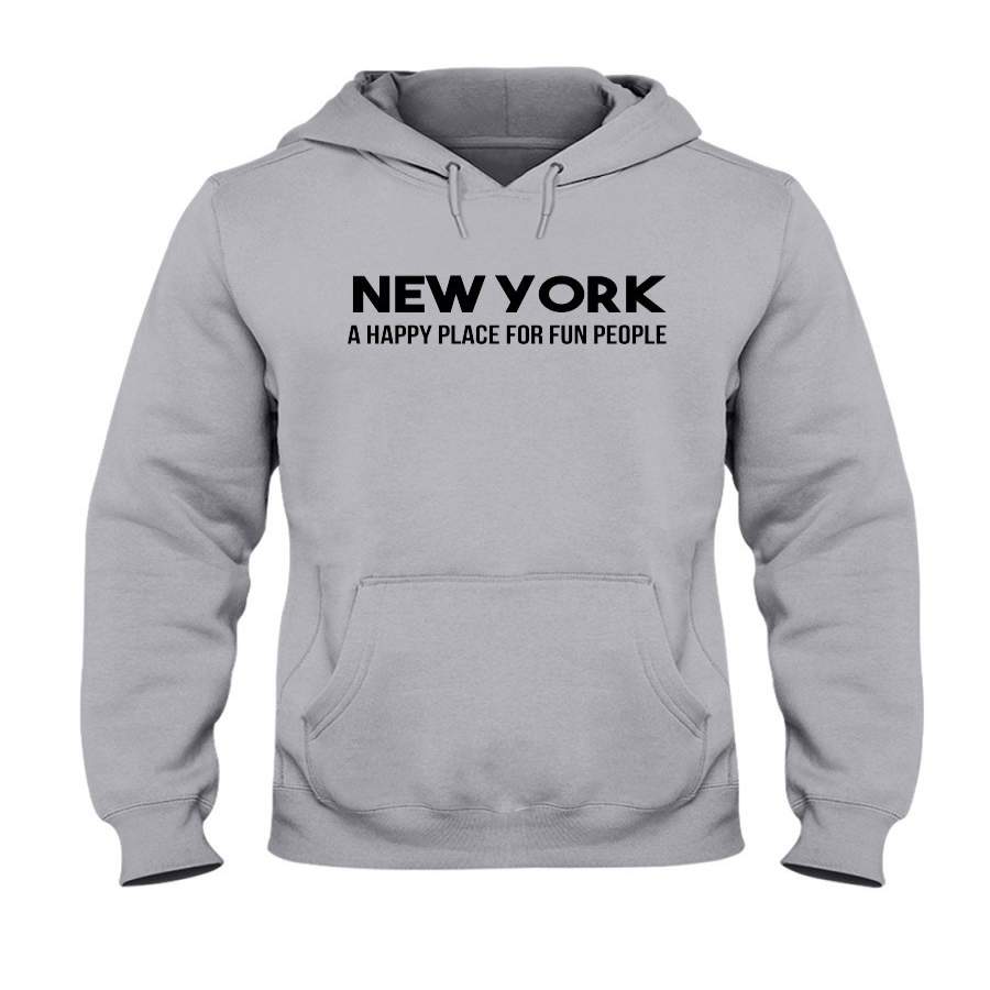 New York A Happy Place For Fun People Hoodie