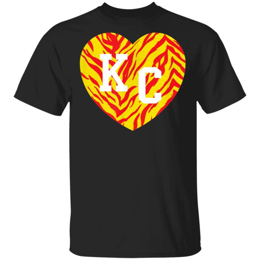 Heart Kansas City Kingdom 80s KC Zebra Stripes Kc Football TShirt