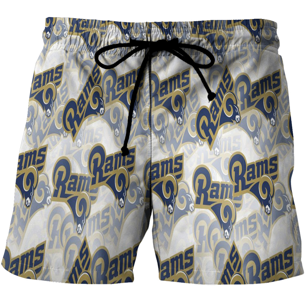 Los Angeles Rams3 3D All Over Print Summer Beach Hawaiian Short